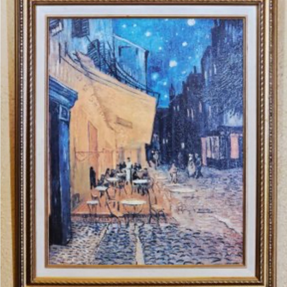 Starry Night Café Framed Art Print